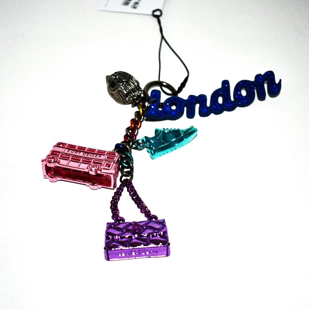 Kurt Geiger London Eagle Mix Keyring Bag Charm #5050989999 NWT